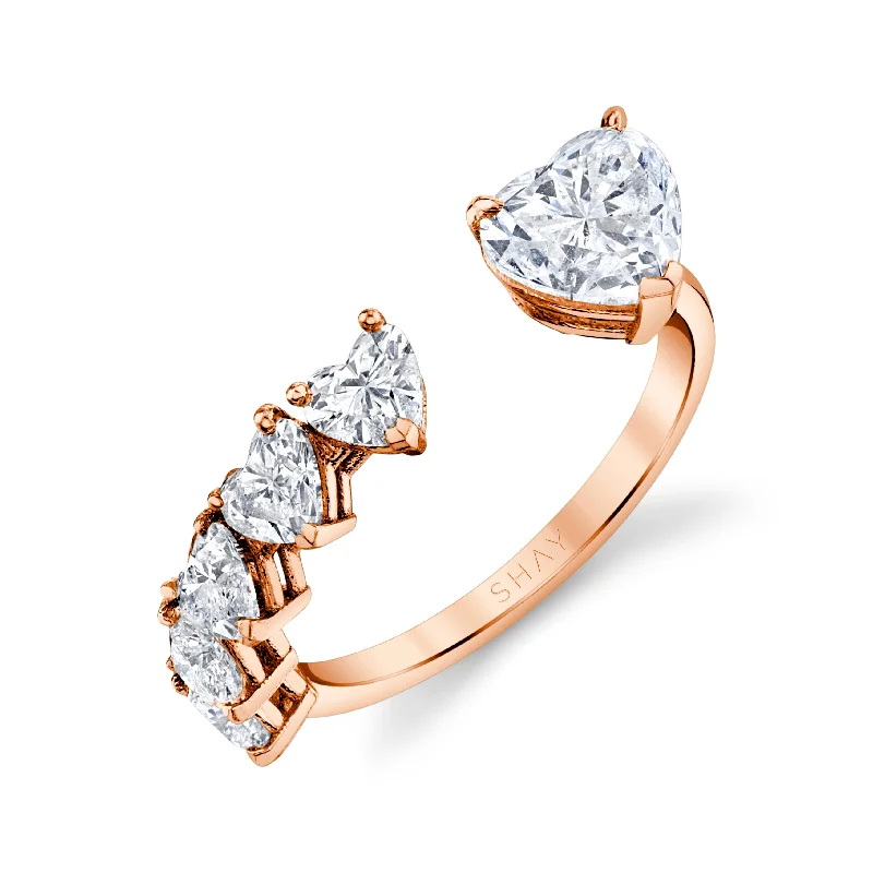 men’s and women’s engagement rings-DIAMOND FLOATING HEART & DIAMOND RING