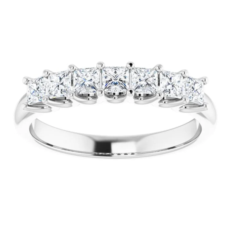 luxury rings for women-Platinum 5/8 CTW Natural Diamond Anniversary Band