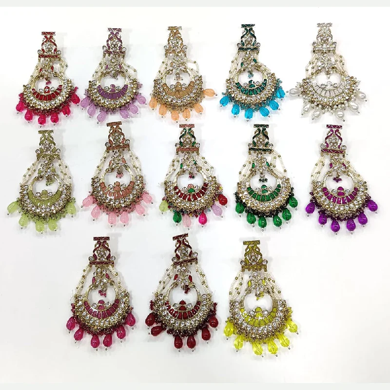 women’s turquoise earrings-Manisha Jewellery Gold Plated Kundan Stone And Meenakari Dangler Earrings