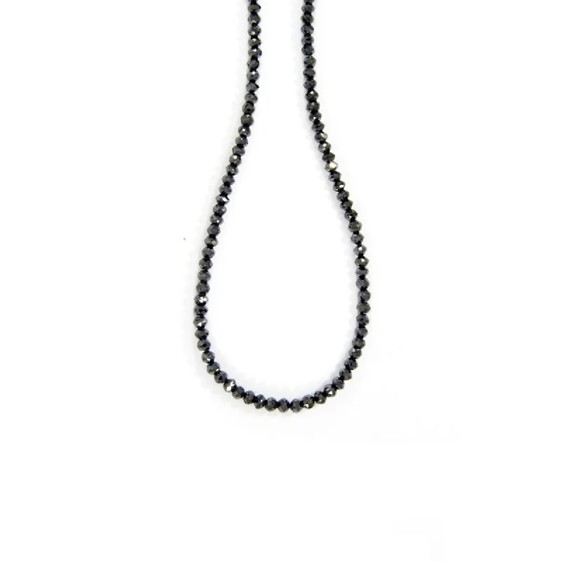 women’s rose gold necklaces-Noir Black Diamond Necklace