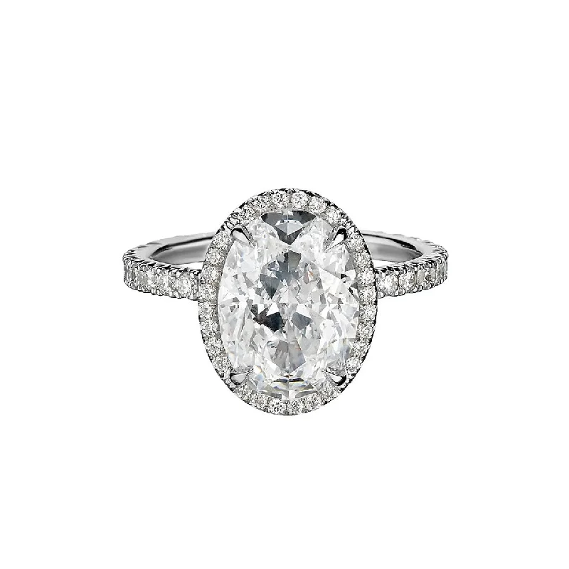 women’s engagement rings with halo diamonds-OVAL CUT DIAMOND RING