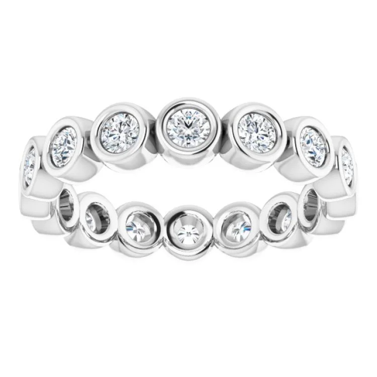 delicate rings for women-14K White 3/4 CTW Natural Diamond Eternity Band Size 5