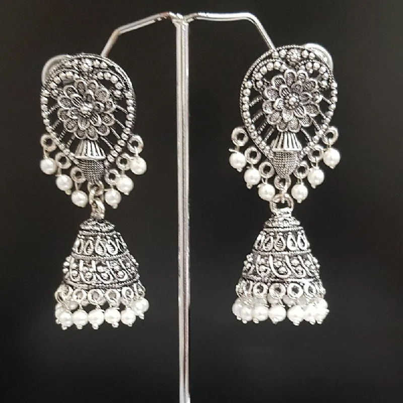 women’s ear climbers-Shreeji Oxidised Plated Jhumki Earrings