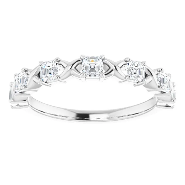 women’s gemstone eternity rings-Platinum 3/4 CTW Natural Diamond Anniversary Band