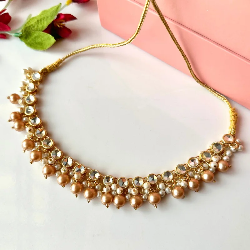 engraved necklaces for women-Jeena Necklace (Golden)