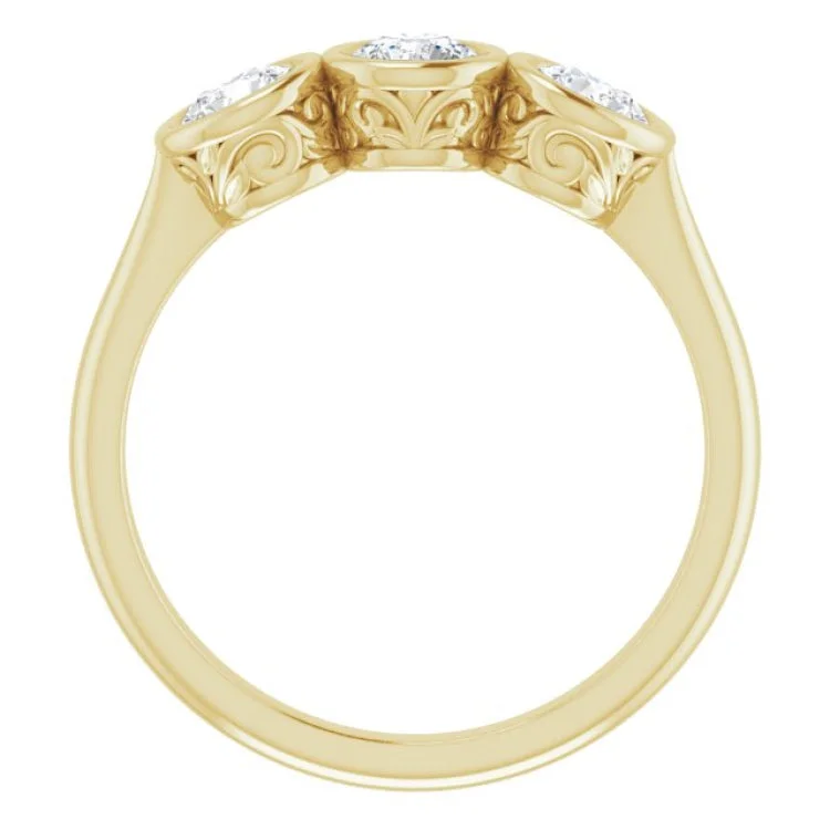 delicate rings for women-14K Yellow 3/4 CTW Natural Diamond Anniversary Band