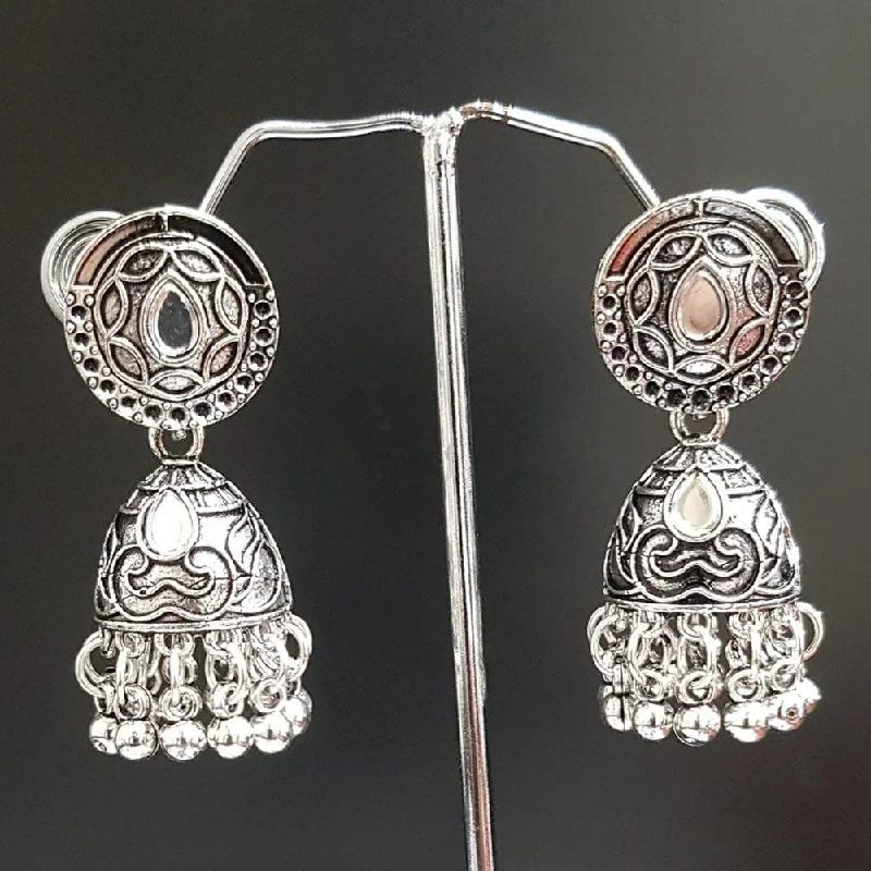 women’s art deco earrings-Shreeji Oxidised Plated Jhumki Earrings