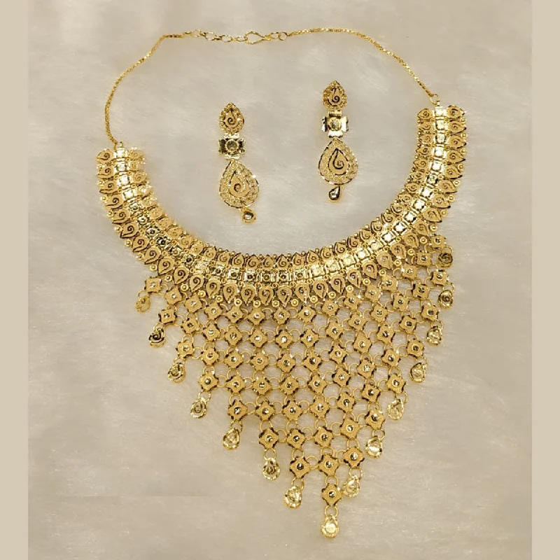 classic necklaces for women-Sunrise Gold Forming Necklace Set