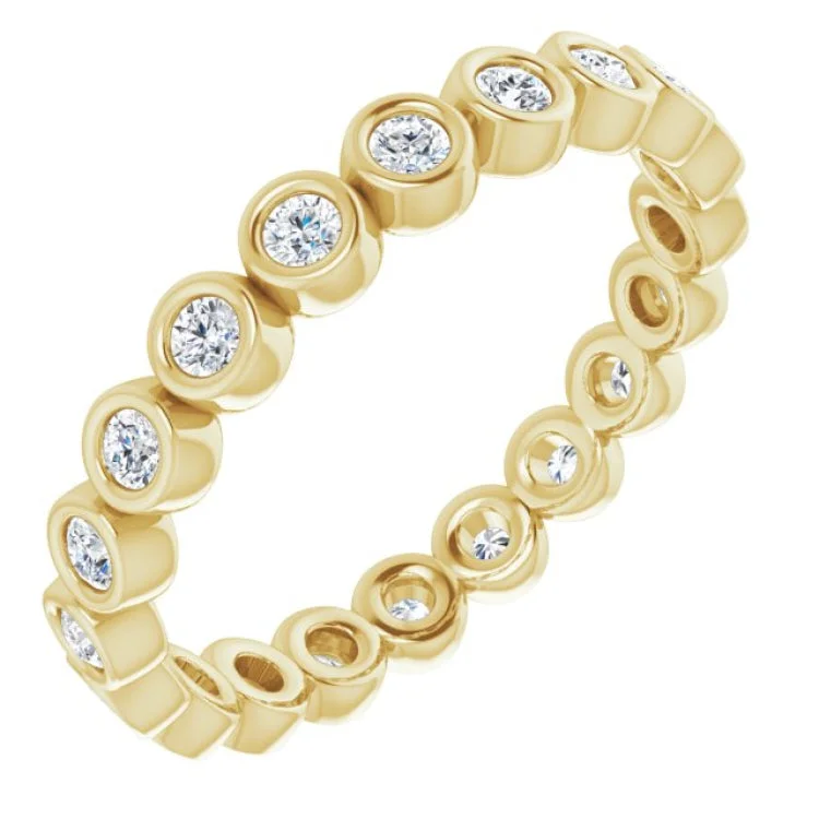 women’s multi-layer rings-14K Yellow 3/8 CTW Natural Diamond Eternity Band Size 6