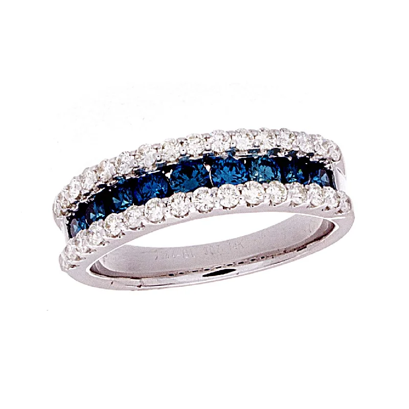 women’s emerald engagement rings-Blue Diamond Ring