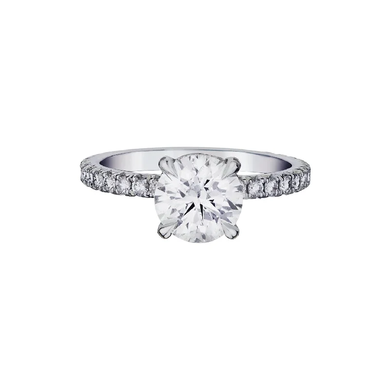 women’s floral engagement rings-ROUND BRILLIANT CUT DIAMOND RING