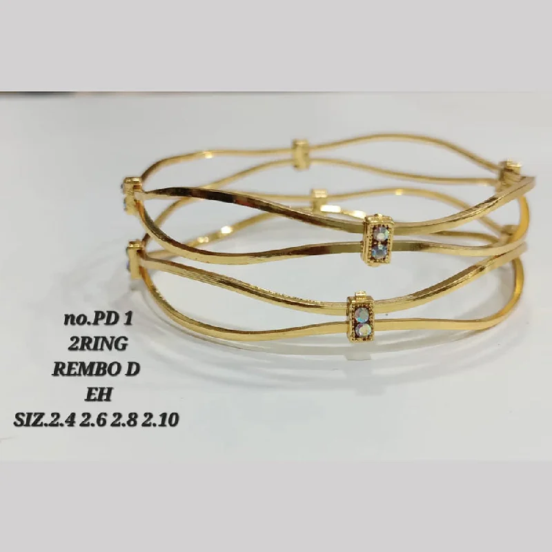 boho bracelets for women-Manisha Jewellery Gold Plated Bangle Set