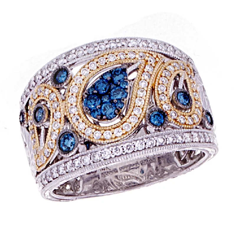 luxury engagement rings for women-Blue Diamond Ring