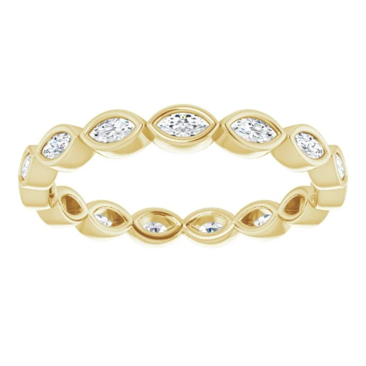 silver gemstone rings for women-14K Yellow 1/2 CTW Natural Diamond Eternity Band Size 6