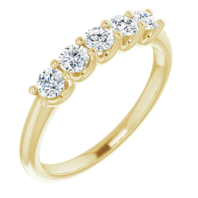 classic rings for women-14K Yellow 1/2 CTW Natural Diamond Anniversary Band