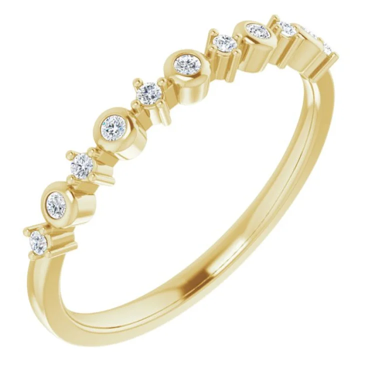 affordable engagement rings for women-14K Yellow 1/10 CTW Natural Diamond Ring