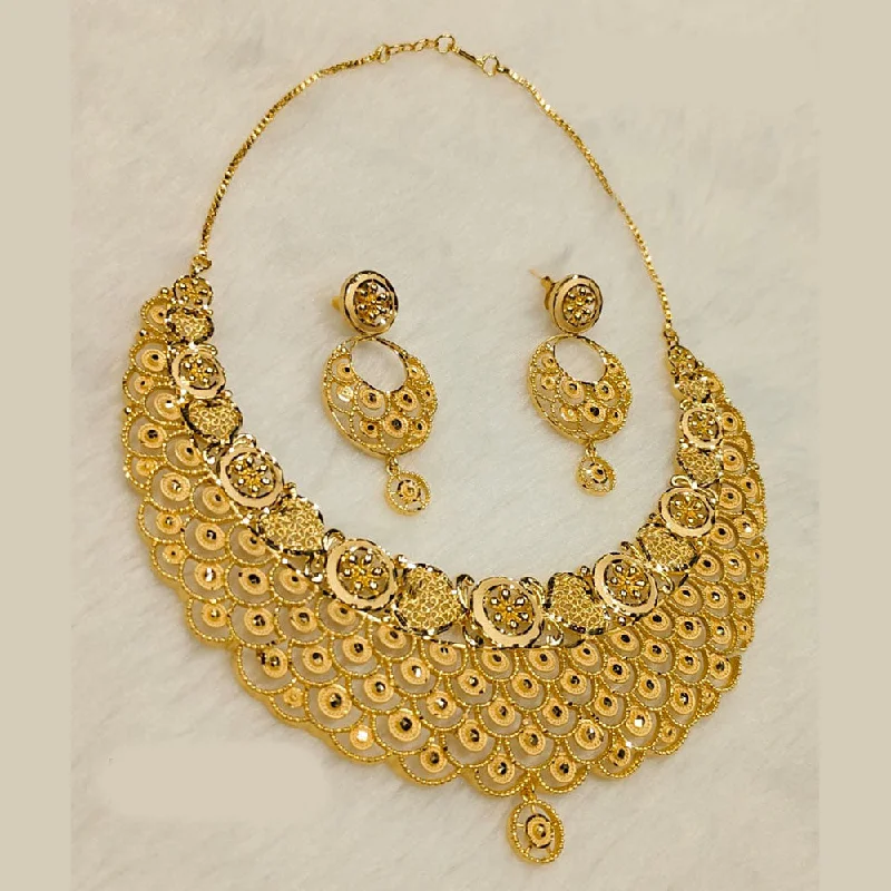 fashion statement necklaces for women-Sunrise Gold Forming Necklace Set