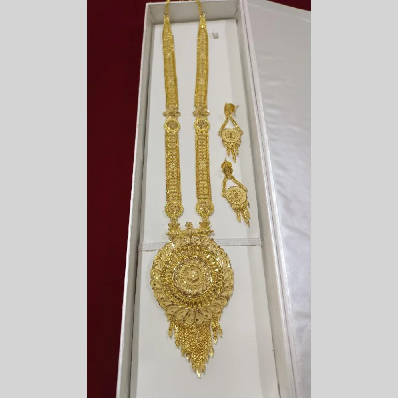 trendy layered chain necklaces-Pari Art Jewellery Forming Long Necklace Set