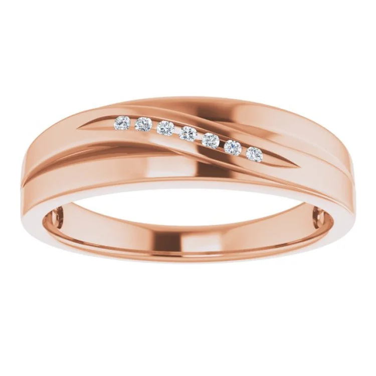 large rings for women-14K Rose .05 CTW Natural Diamond Band