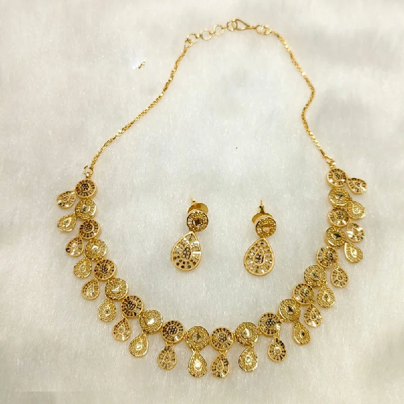 bridal necklaces for women-Sunrise Gold Forming Necklace Set