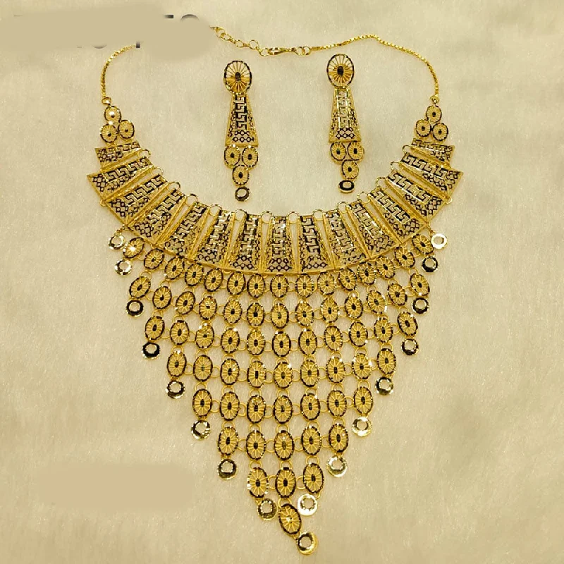 women’s long necklaces-Sunrise Gold Forming Necklace Set