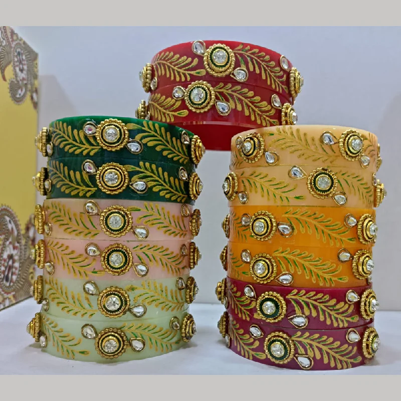 women’s fashion bangles-Pooja Bangles Acrylic Bangles Set