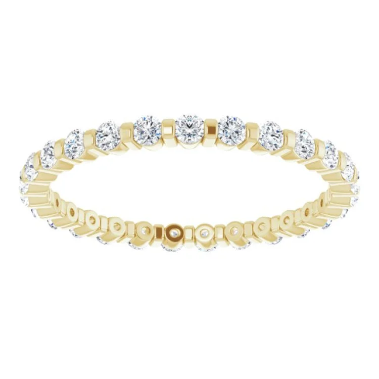 dainty gold rings for women-14K Yellow 1/2 CTW Natural Diamond Eternity Band Size 6