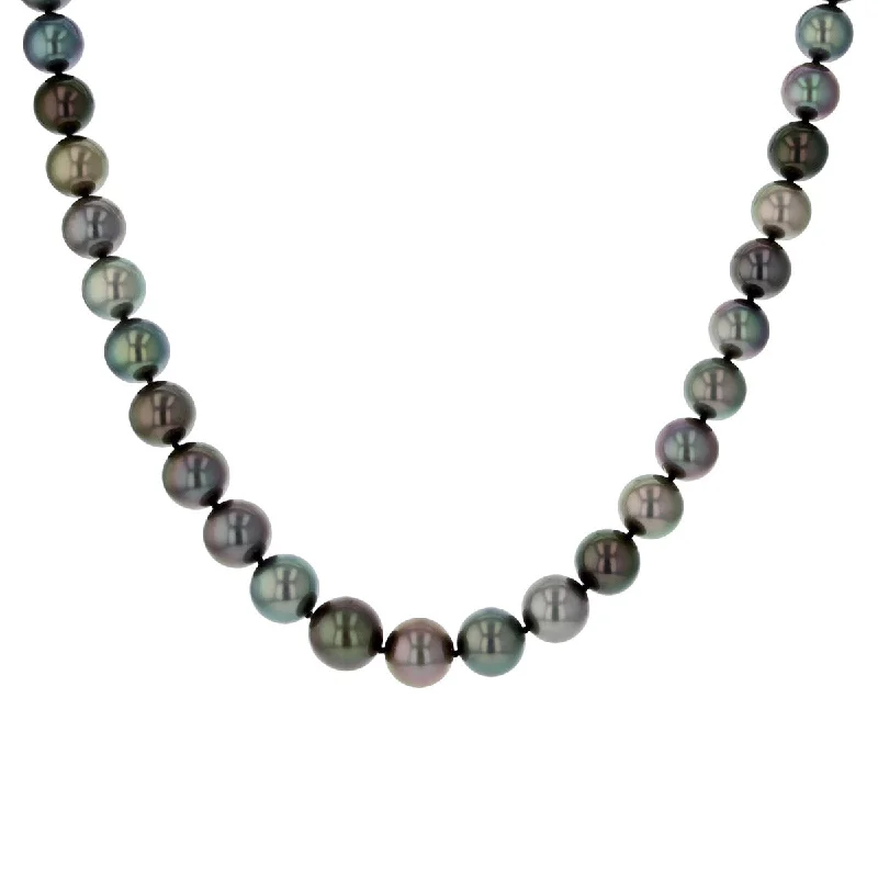 women’s infinity loop necklaces-Multi Black South Sea Cultured Pearl Necklace