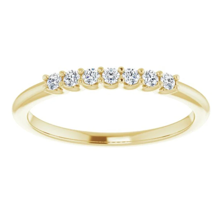 custom wedding rings for women-14K Yellow 1/6 CTW Natural Diamond Anniversary Band