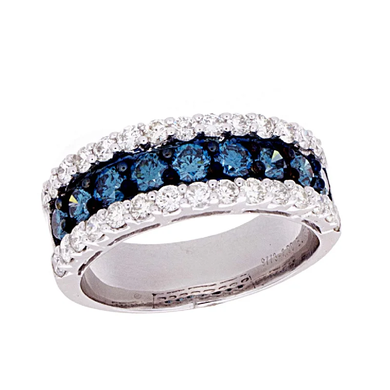 custom engagement rings for women-Blue Diamond Ring