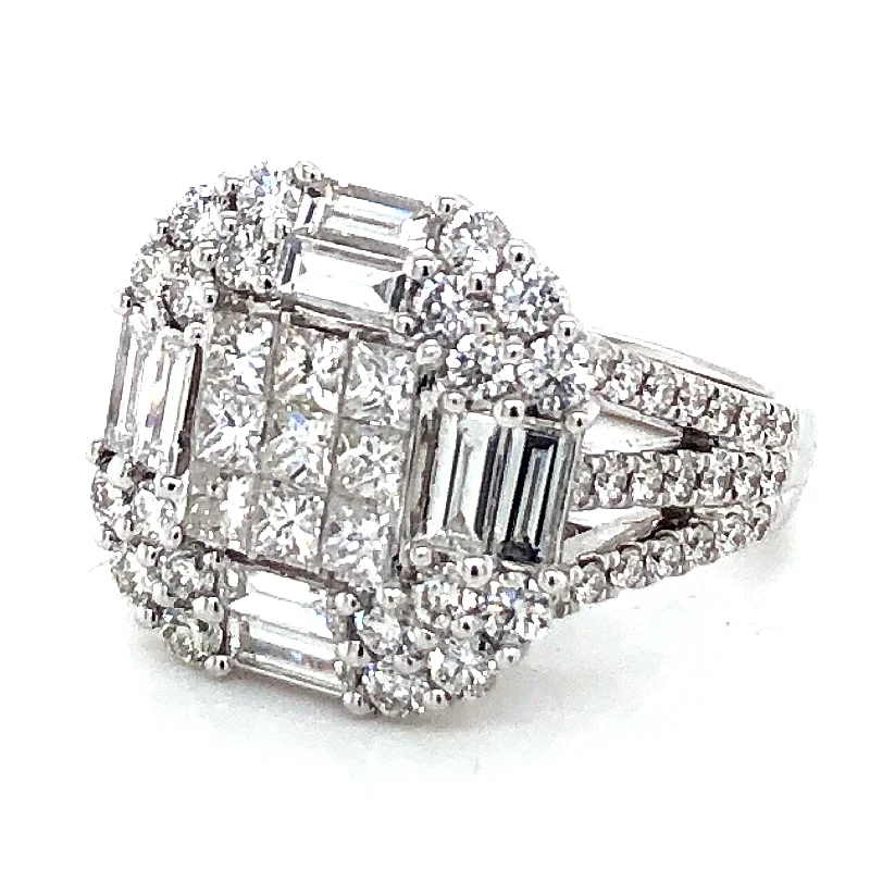 women’s emerald-cut engagement rings-Diamond Ring