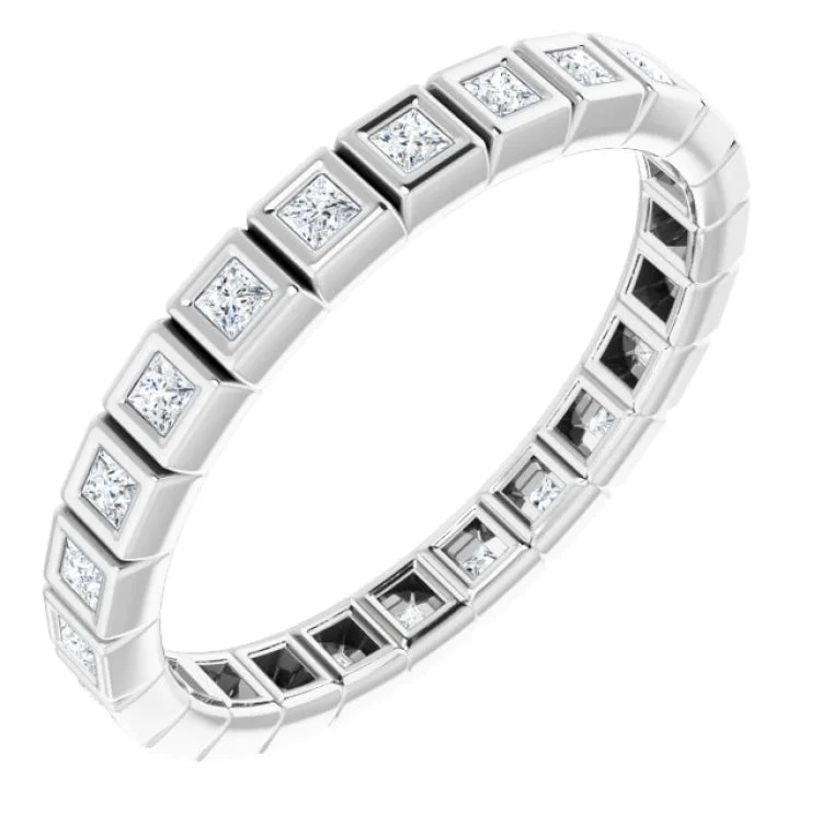 luxury rings for women-14K White 1/3 CTW Natural Diamond Eternity Band Size 5