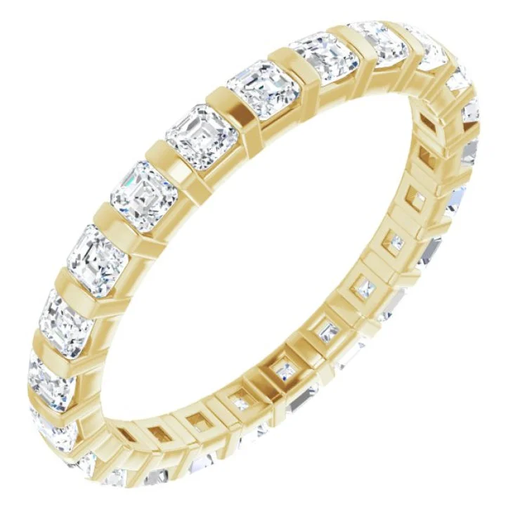 gold wedding bands for women-14K Yellow 1 1/5 CTW Natural Diamond Eternity Band Size 7