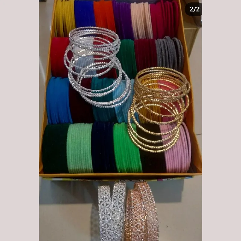 trendy bangle bracelets for women-Martina Jewels Thread Bangles Set