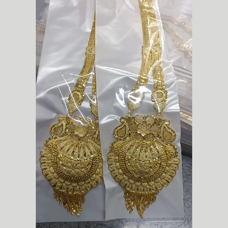 customized gold necklaces for women-Pari Art Jewellery Forming Long Necklace Set (1 Piece Only)