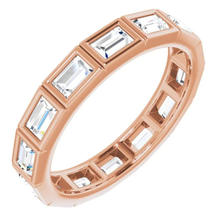 stackable rings for women-14K Rose 1 1/6 CTW Diamond Eternity Band