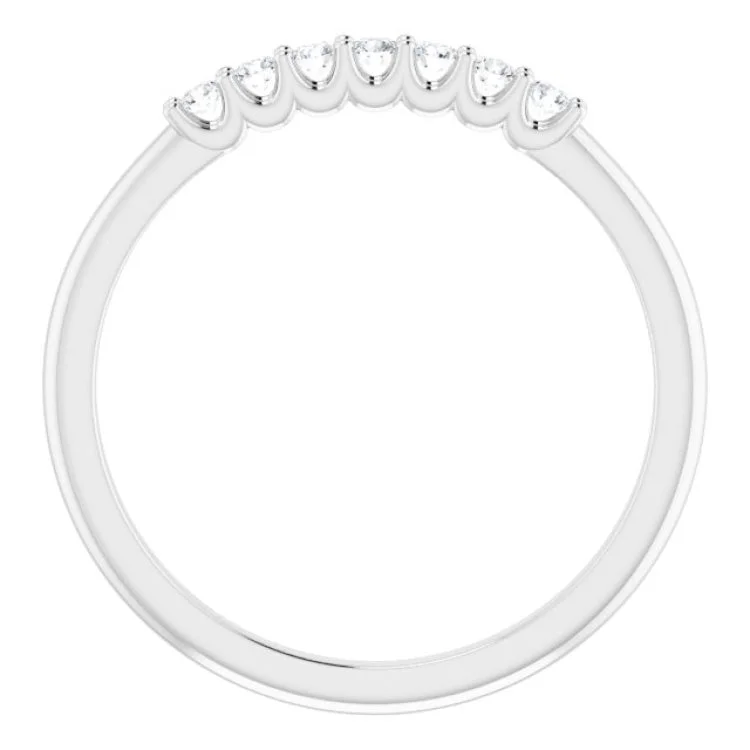 trendy rings for women-Platinum 1/10 CTW Natural Diamond Anniversary Band