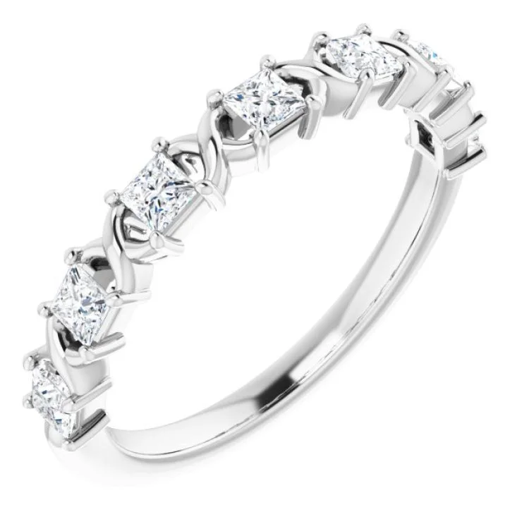 classic gold rings for women-Platinum 1/2 CTW Natural Diamond Anniversary Band