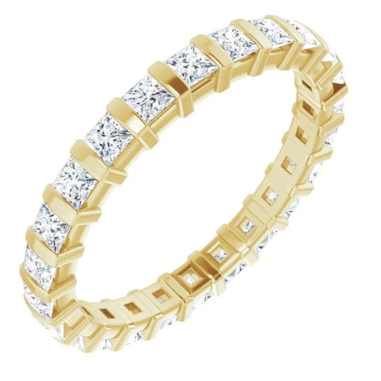 classic rings for women-14K Yellow 9/10 CTW Natural Diamond Eternity Band Size 7