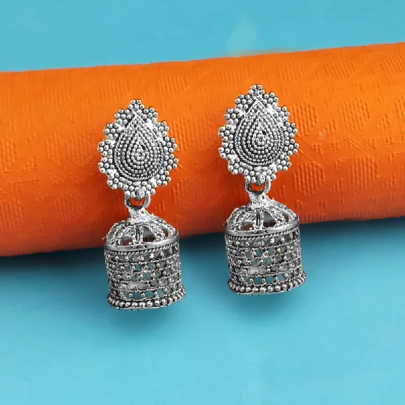 handmade earrings for women-Kriaa Oxidised Plated Jhumki Earrings