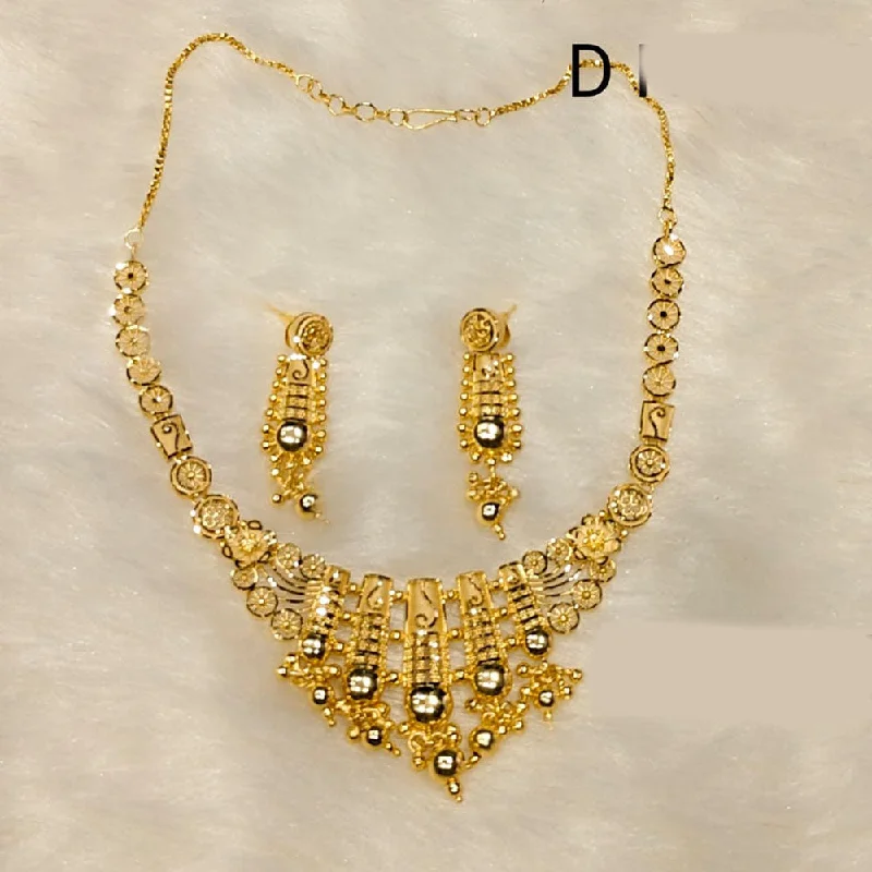 statement necklaces for women-Sunrise Gold Forming Necklace Set