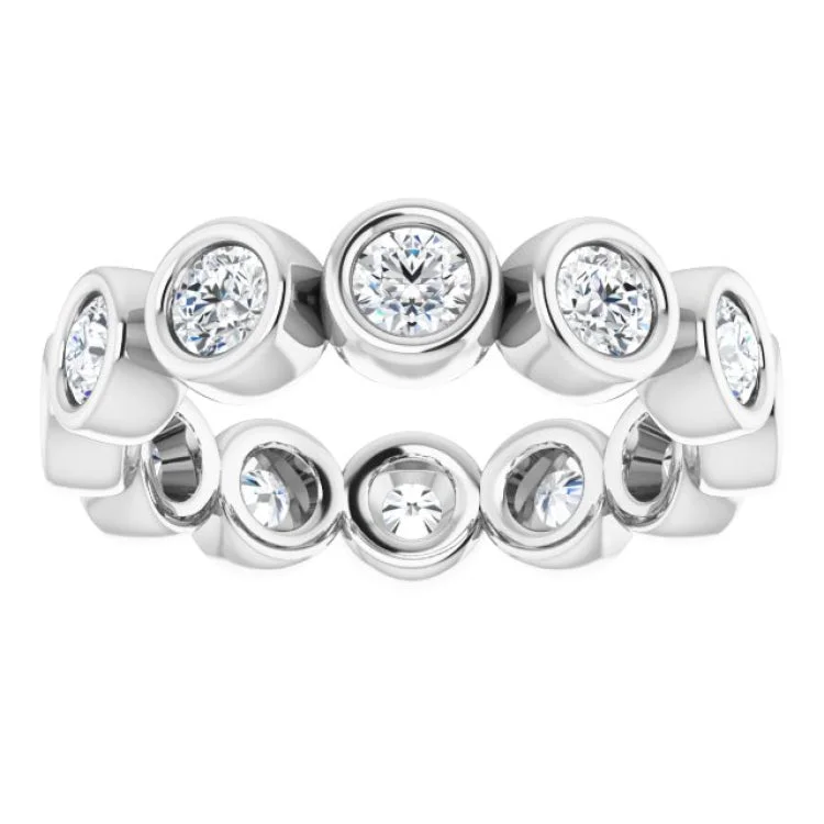 women’s romantic rings-Platinum 1 1/5 CTW Natural Diamond Eternity Band Size 5