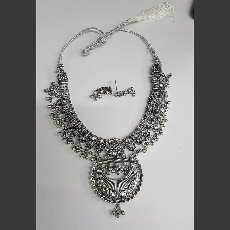 timeless diamond necklaces for women-Shreeji Oxidised Plated Necklace Set