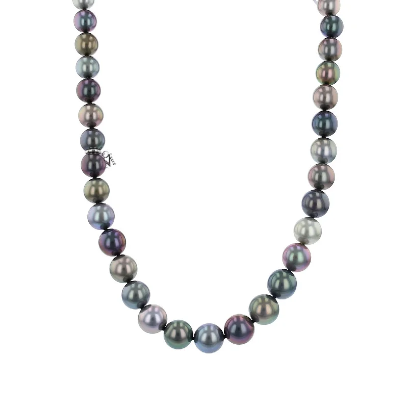 women’s gemstone necklaces-Multi Black South Sea Cultured Pearl Necklace