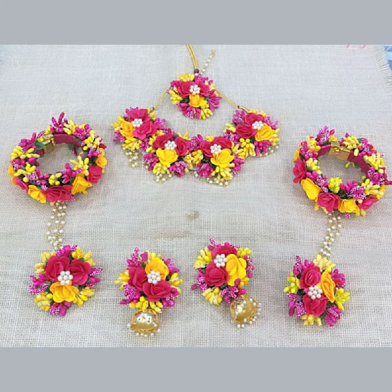 handmade necklaces for women-Akruti Collection Floral Jewellery Necklace Set