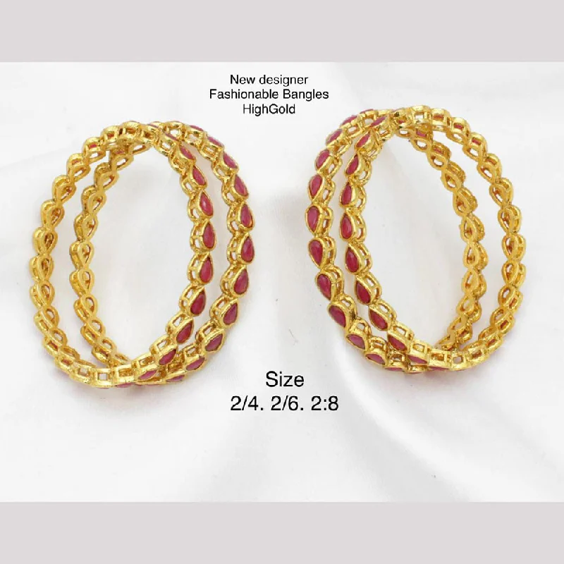 large bangles for women-Manisha Jewellery Gold Plated Bangle Set