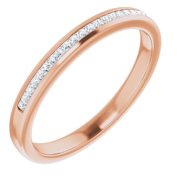 statement rings for women-14K Rose 1/4 CTW Natural Diamond Band