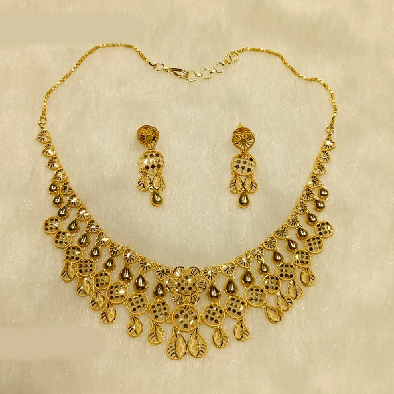 bold statement necklaces for women-Sunrise Gold Forming Necklace Set