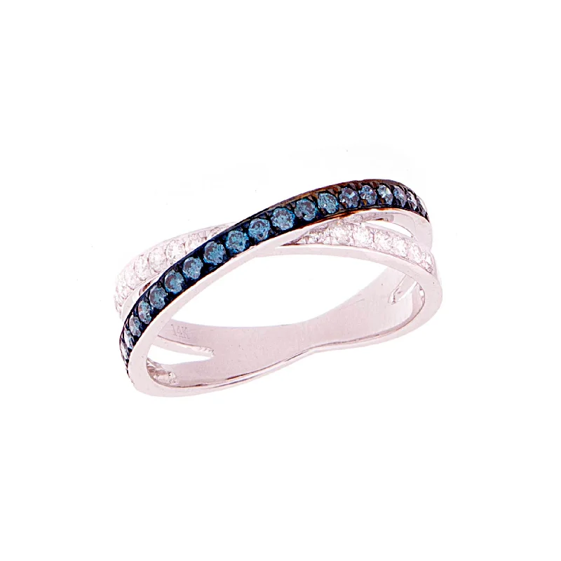 luxury engagement rings for women-Blue Diamond Ring