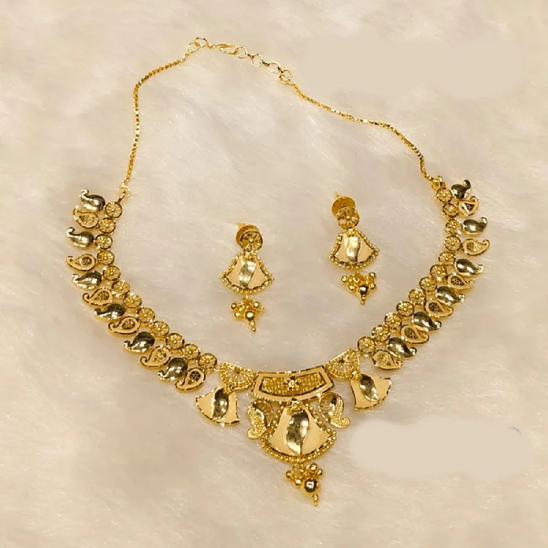 women’s pearl necklaces-Sunrise Gold Forming Necklace Set